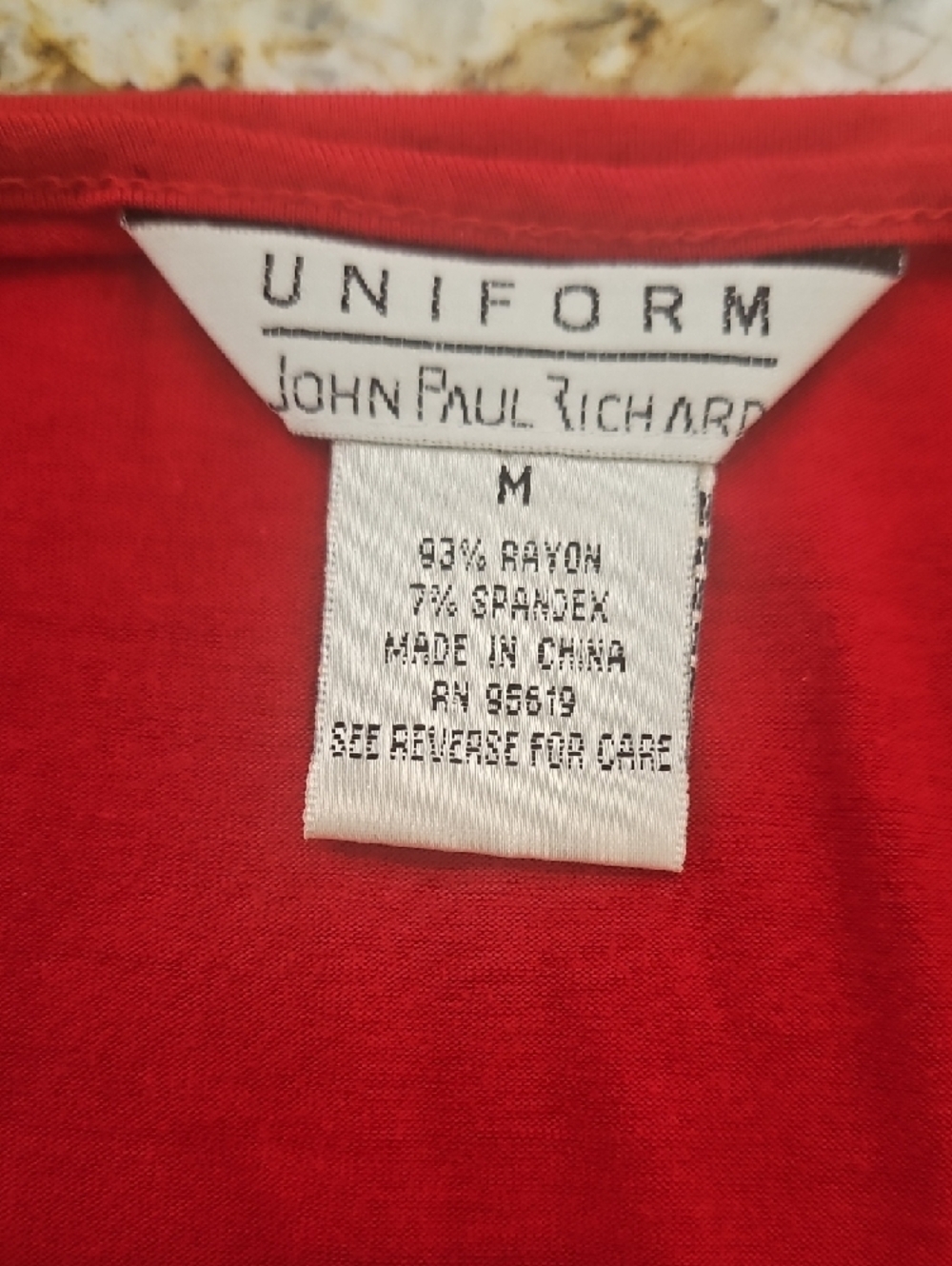 John Paul Richard/ Uniform Midi Red Dress - Picture 3 of 3